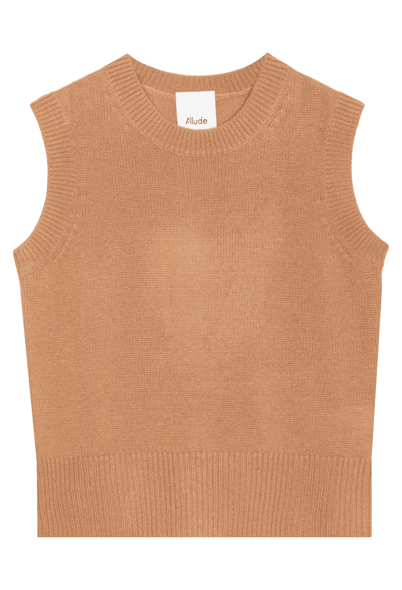 ALU R DSWEATERSLEEVELESS CARAMEL