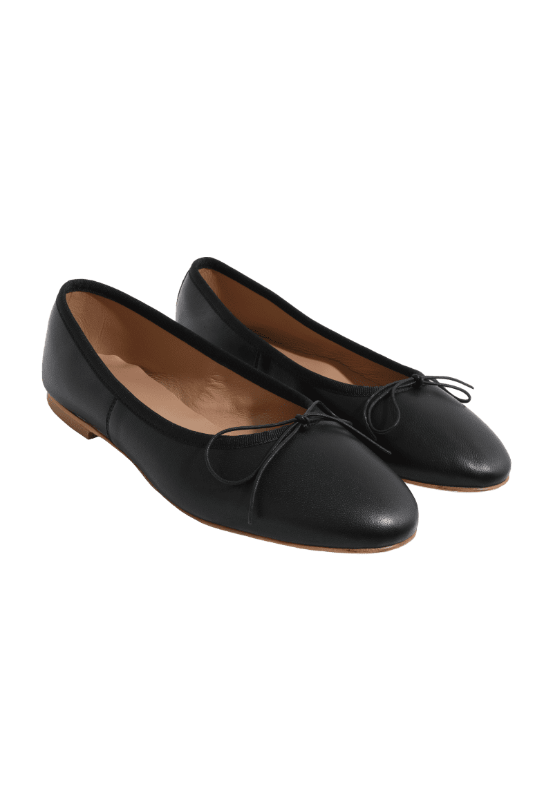 ANL LEATHERBALLETFLAT NERO