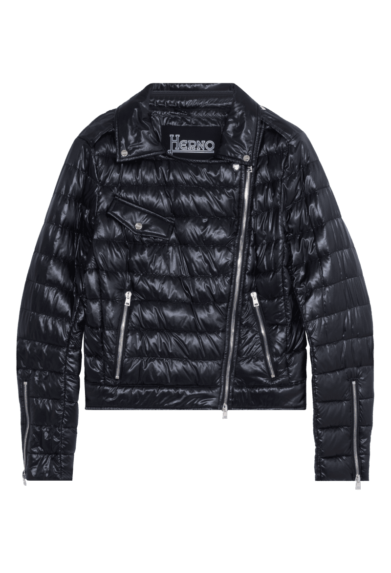 CopyofHERNO ULTRALIGHTDOWNMOTOJACKET BLACK front 1