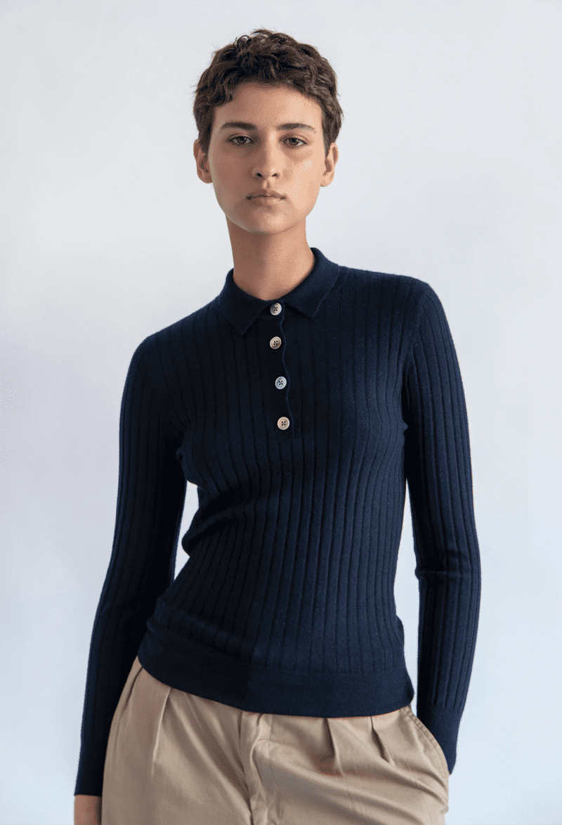 DEMYLEE LUNACASHMEREPOLOTOP NAVY front