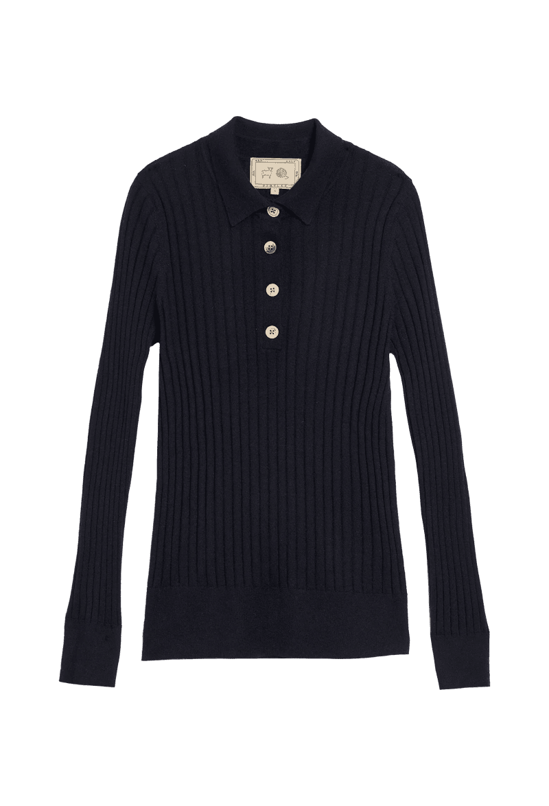 DEMYLEE LUNACASHMEREPOLOTOP NAVY front 1