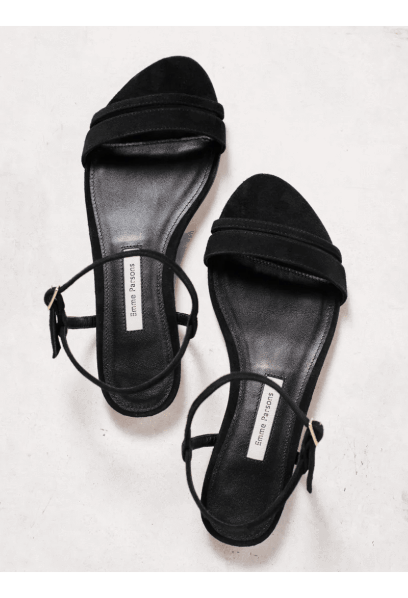 EMME SIMPLEFLAT BLACKSUEDE top 1