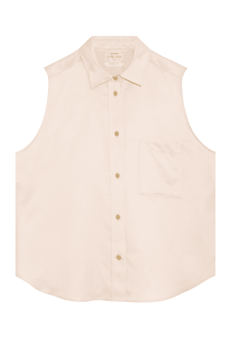 FF OVERSIZEDSLEEVELESSSHIRT IVORY front