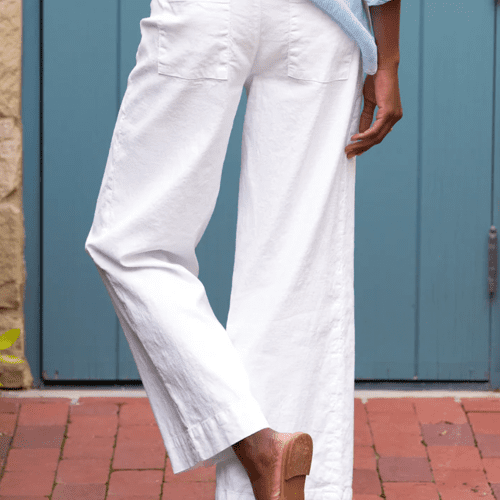 F E WEXFORD PANT WHITE back