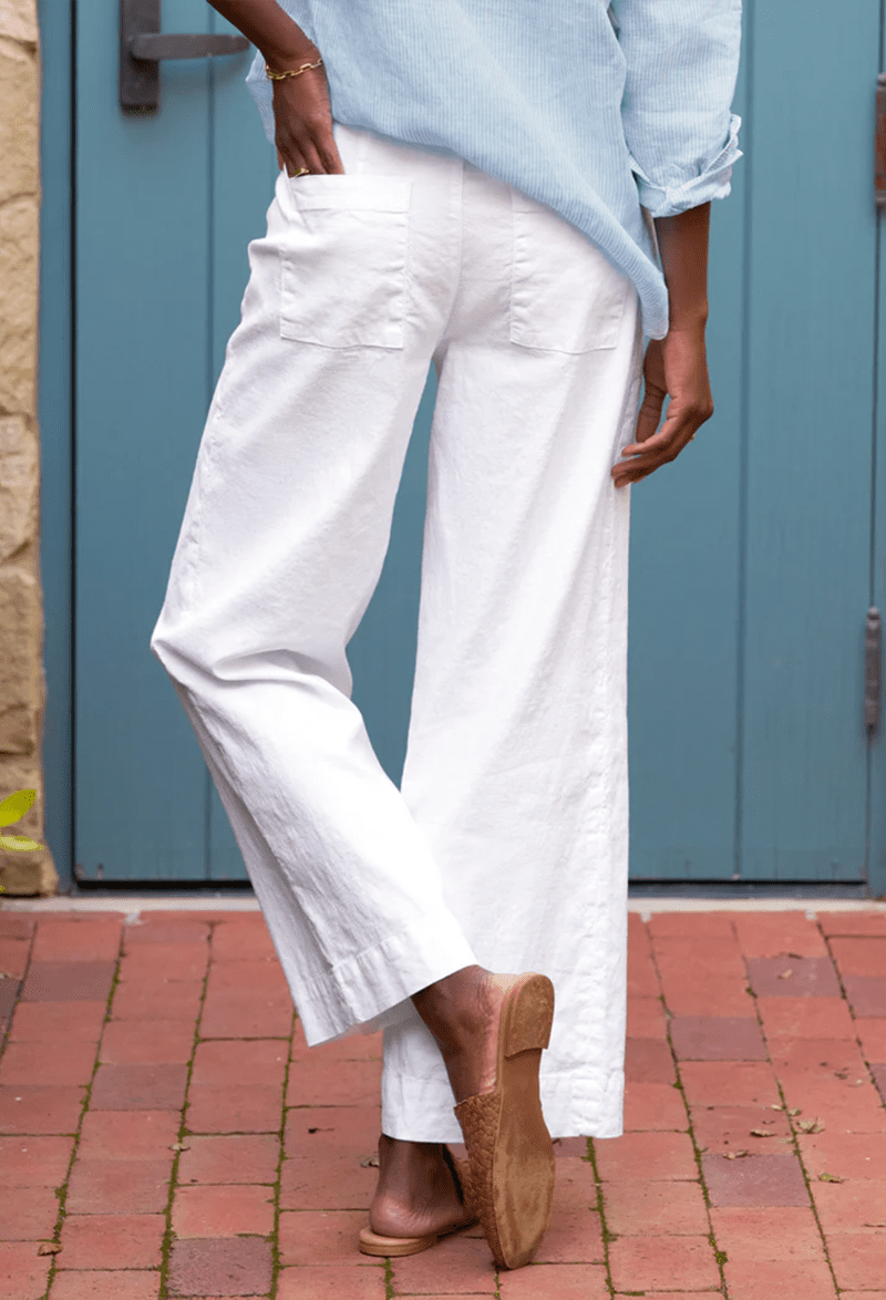 F E WEXFORD PANT WHITE back