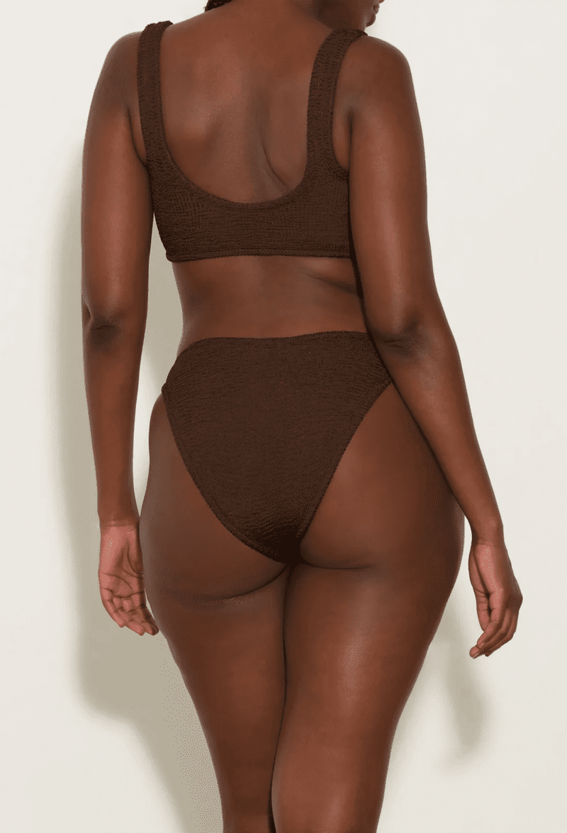 HG HALLIEBIKINI METALLICCHOCOLATE back