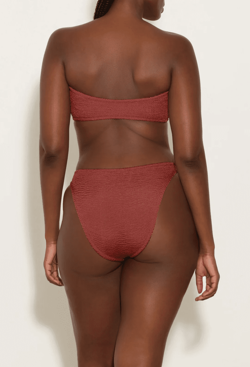 HUNZA GLORIABIKINI METALLICROSEWOOD back