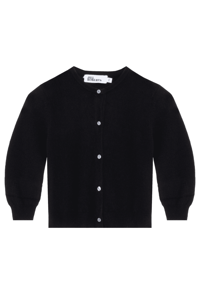 JR CROPPEDCARDIGAN BLACK front