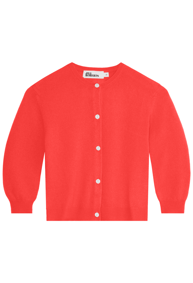 JR CROPPEDCARDIGAN TOMATO front