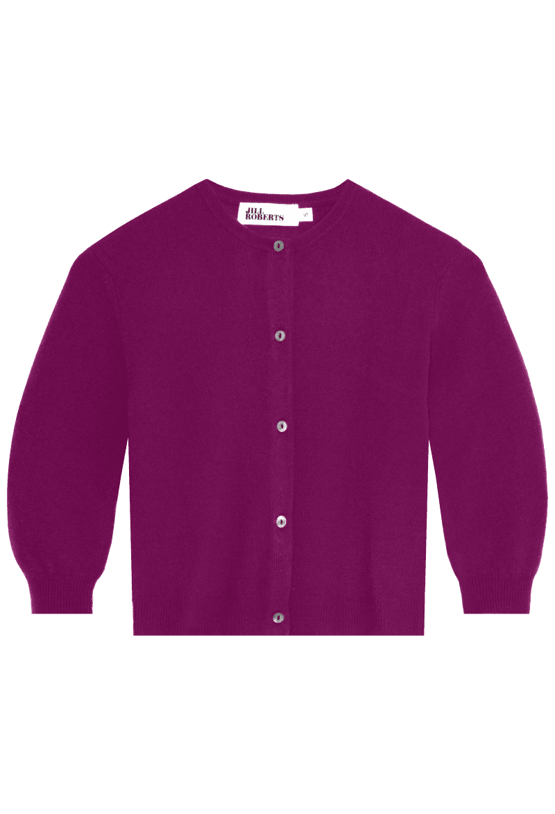 JR HEAVYWEIGHTCROPPEDCARDIGAN PLUM