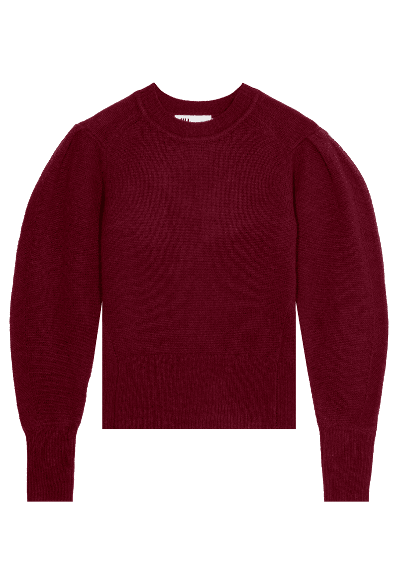 JR PUFFSLEEVECREWNECKSWEATER BAROLO