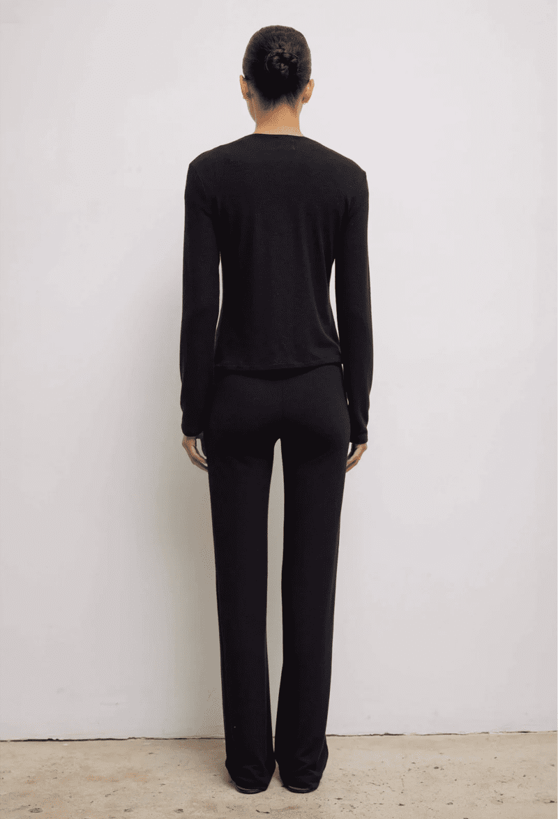 LES LAURENCLASSICCARDIGAN BLACK back