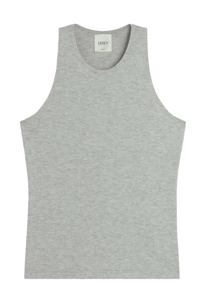 LES LAURENHIGHNECKTANK GREYMELANGE front