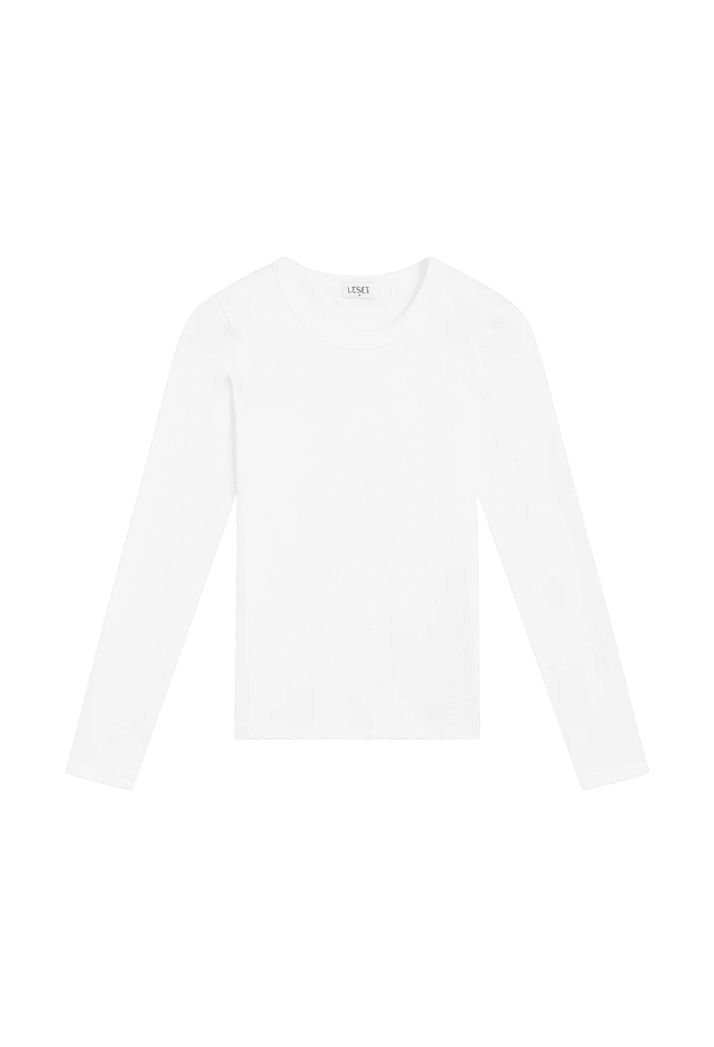 LESET KELLYSLIMFITLONGSLEEVE WHITE flat