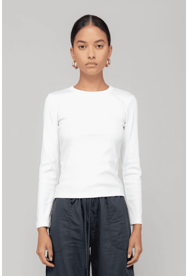 LESET KELLYSLIMFITLONGSLEEVE WHITE front