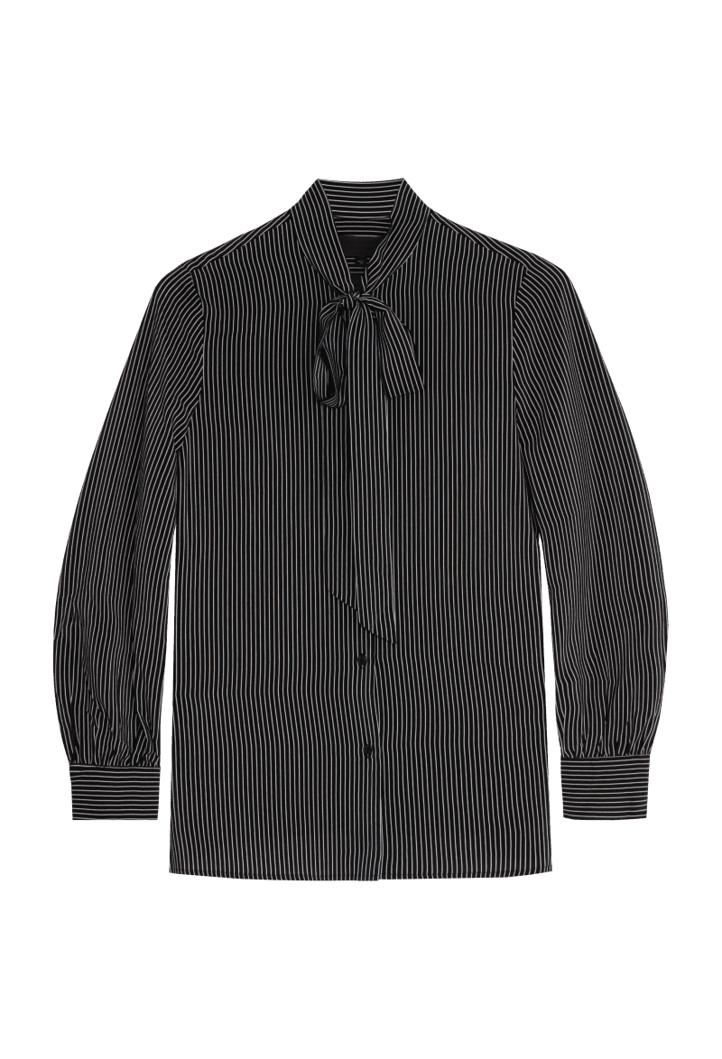 NL IRINATOP BLACK IVORY STRIPE front