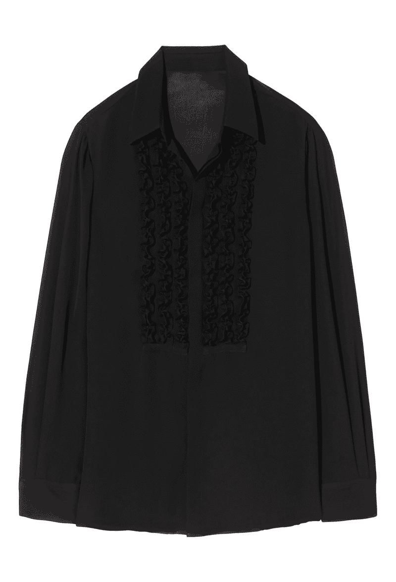 NL MARISASILKSHIRT BLACK front