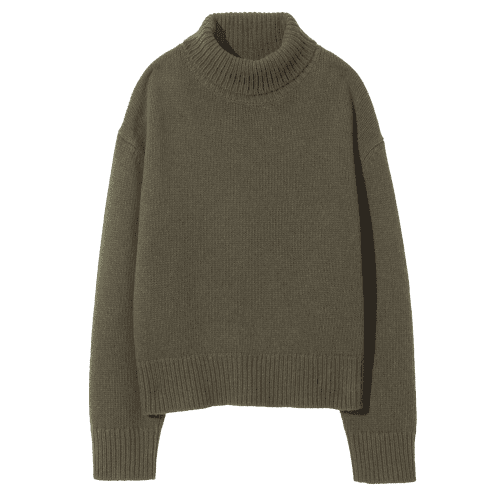 NL OMAIRASWEATER ARMYGREEN front