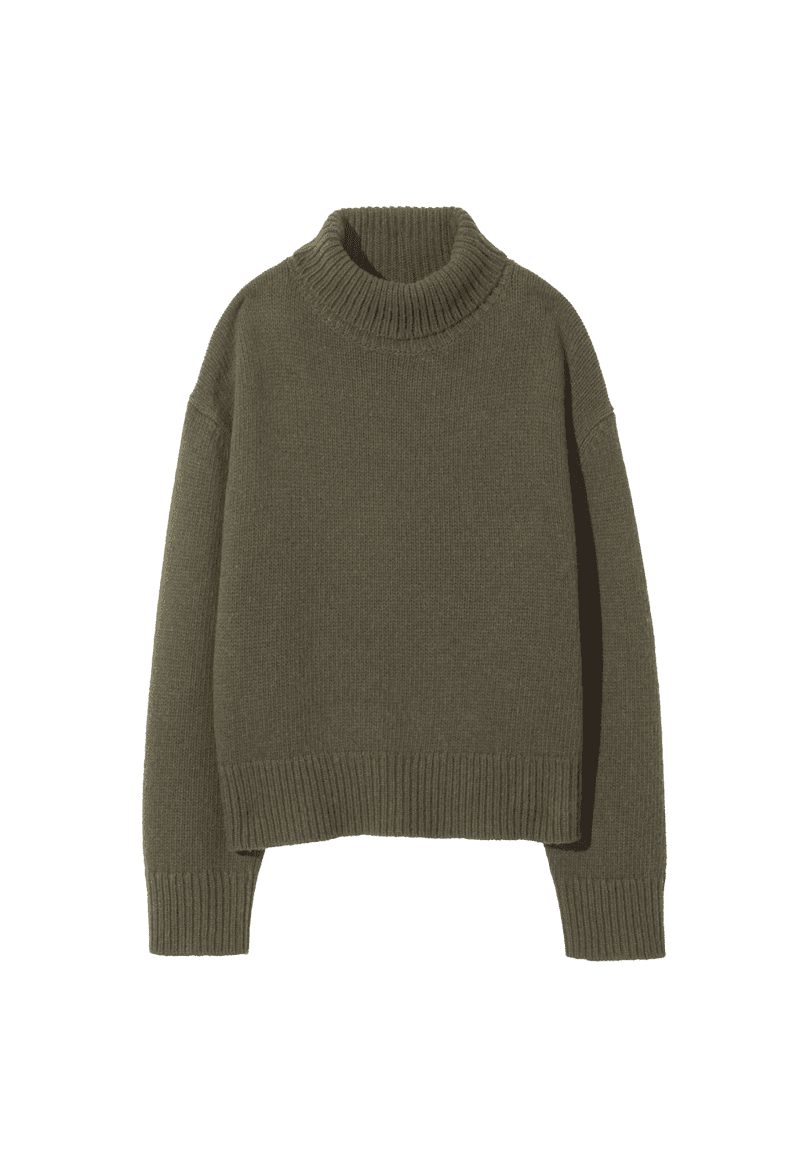 NL OMAIRASWEATER ARMYGREEN front