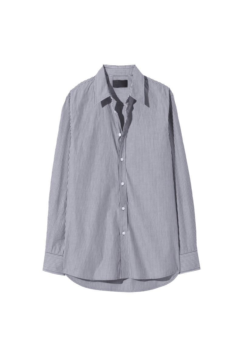 NL RAPHAELCLASSICSHIRT NAVY WHITESTRIPE