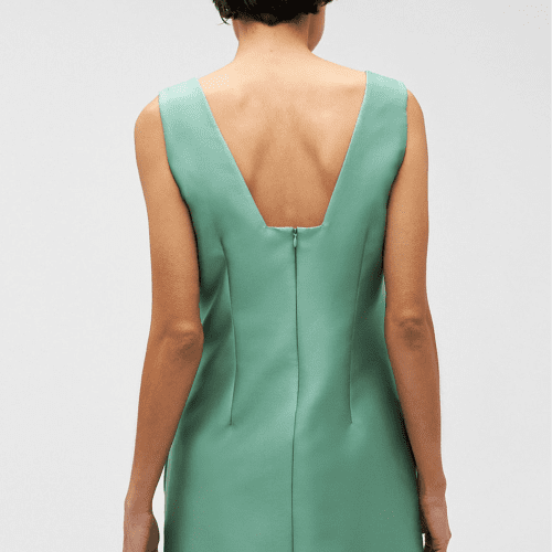 ORO EMBELLISHEDSHIFTDRESS MINTLEAF back