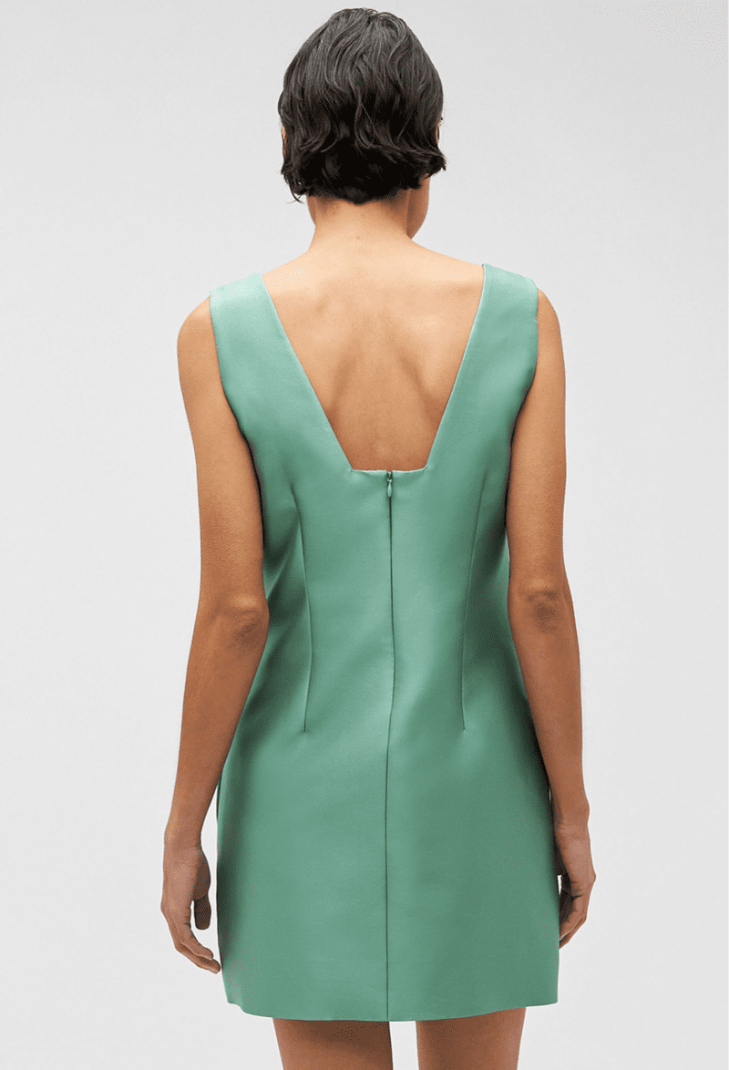 ORO EMBELLISHEDSHIFTDRESS MINTLEAF back