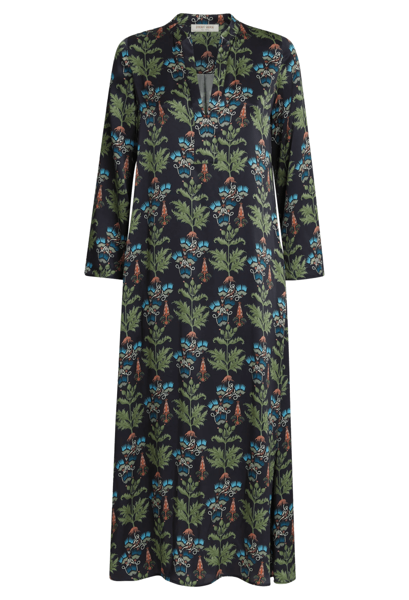 SIRENUSE JENNACAFTANINPERSIANBOTANICPRINT BLUE front