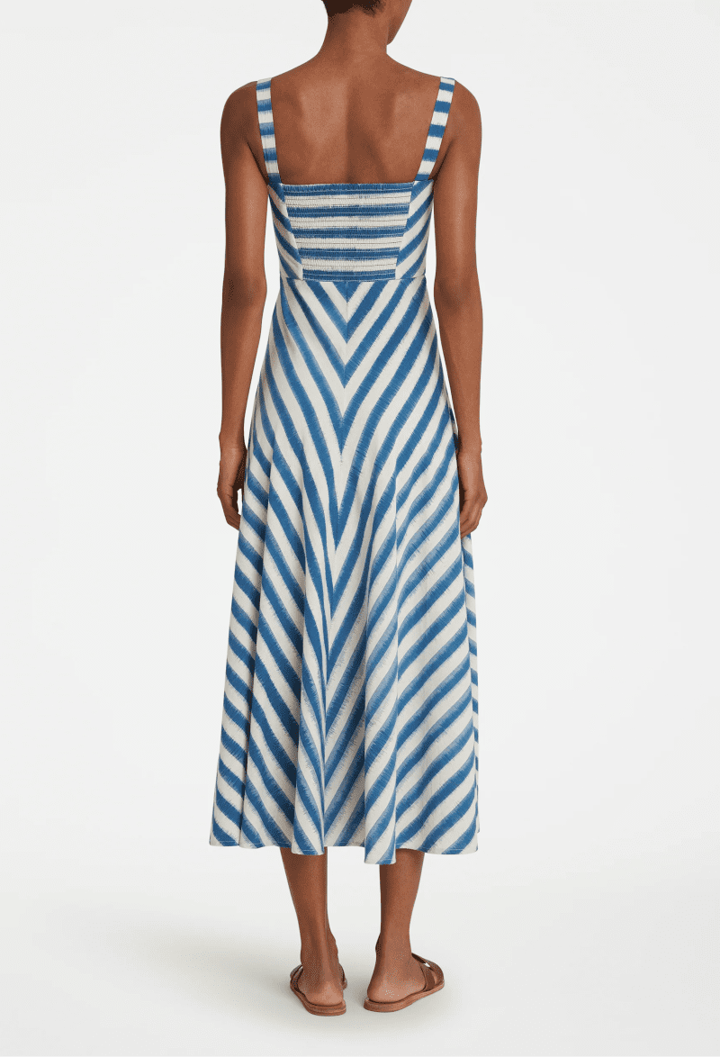 SIRENUSE MARGHERITADRESSINIKATSTRIPESPRINT BLUE back