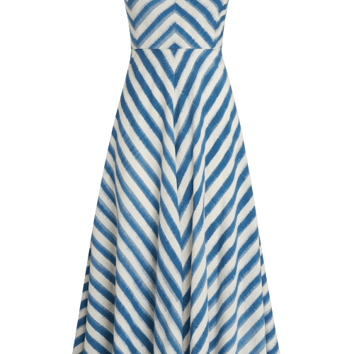 SIRENUSE MARGHERITADRESSINIKATSTRIPESPRINT BLUE front