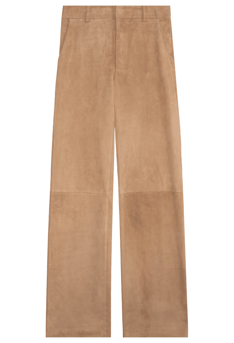 SPRWMN BAGGYLOWRISETROUSERS SUEDE front