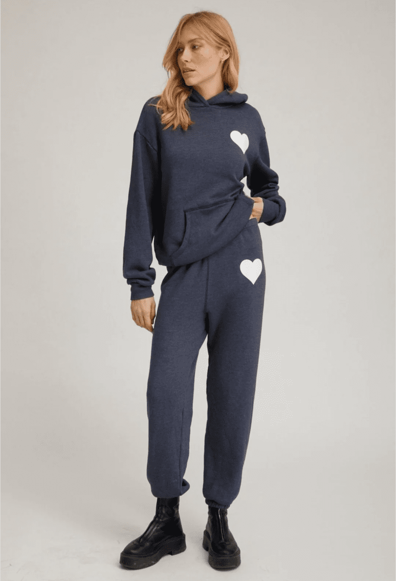 SPRWMN HEARTHOODIE NAVY front 1