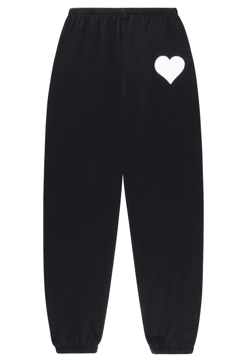 SPRWMN HEARTSWEATPANT BLACK front