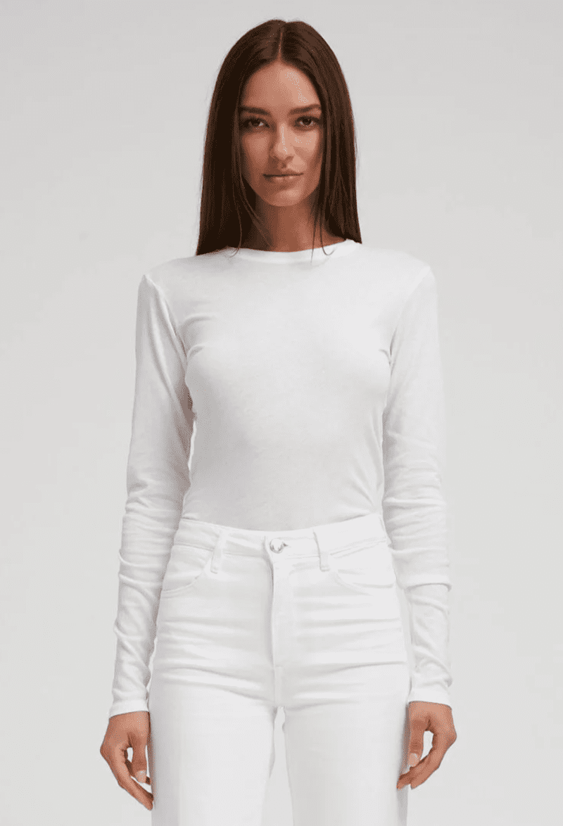 SPRWMN LONGSLEEVEBABYTEE WHITE front 2