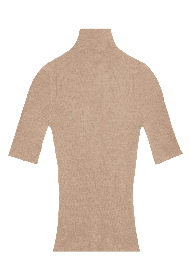 SPRWMN SHORTSLEEVETURTLENECKTOP CAMEL