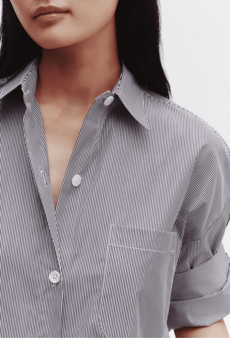 TWP NEXTEXSHIRT MIDNIGHT WHITE detail