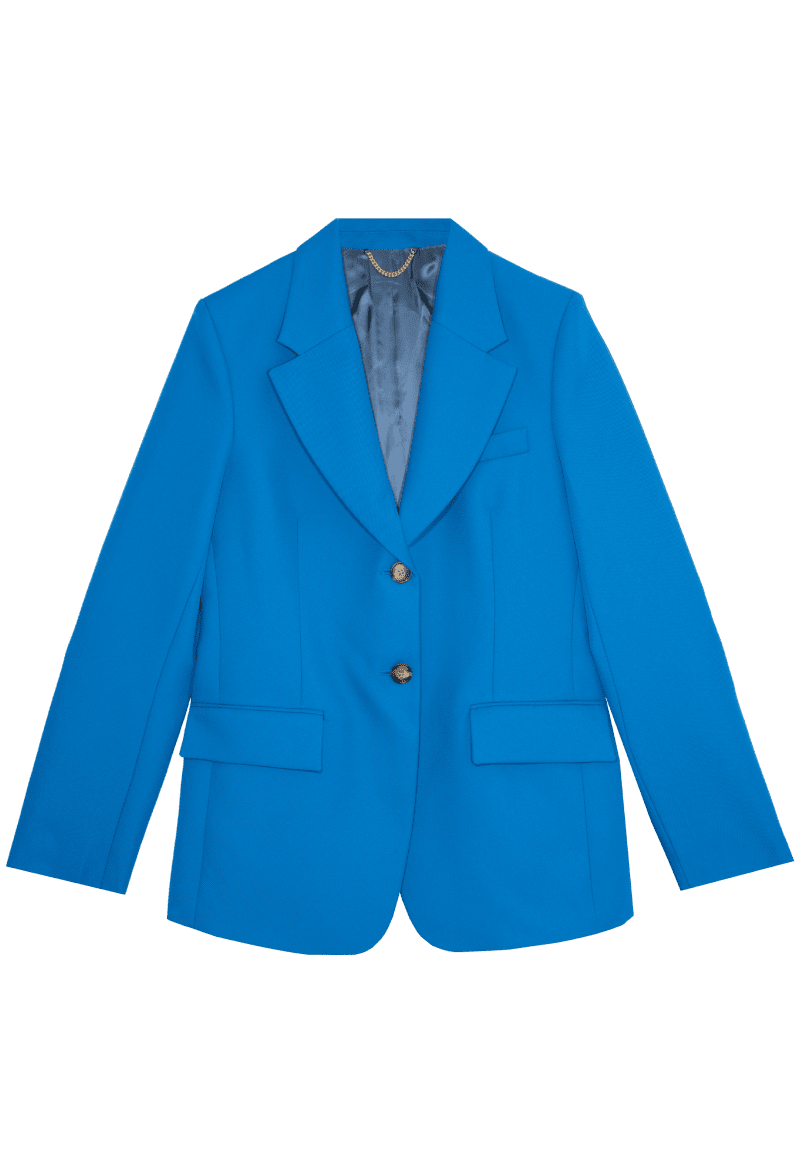 VIC HIGHSINGLEBUTTONJACKET SAPPHIREBLUE front