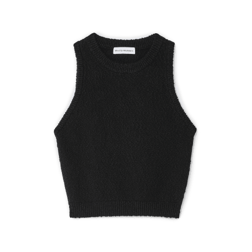 WW COTTONSLUBCUTINTANK BLACK flat