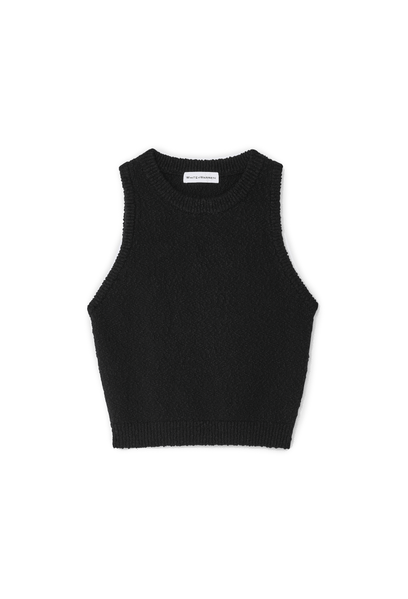 WW COTTONSLUBCUTINTANK BLACK flat