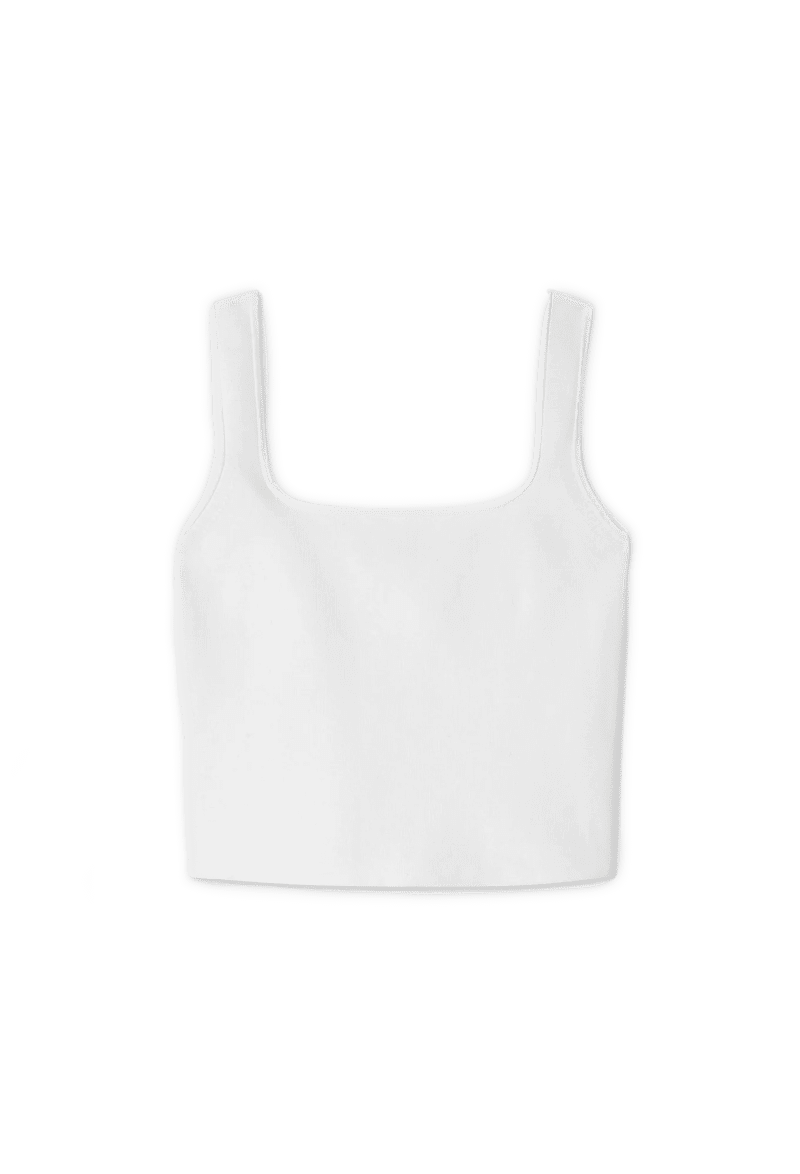 WW SUPERFINEORGANICCOTTONTANK WHITE flat