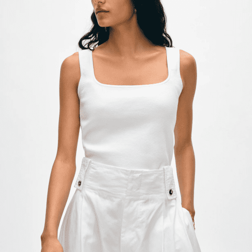 WW SUPERFINEORGANICCOTTONTANK WHITE front 2