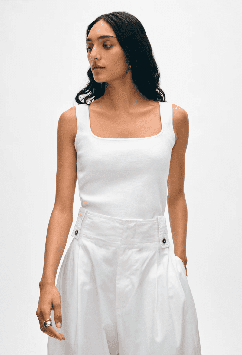 WW SUPERFINEORGANICCOTTONTANK WHITE front 2