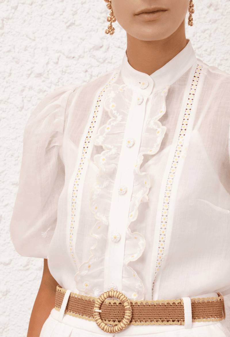 ZIM ACACIAEMBROIDEREDBLOUSE IVORY detail