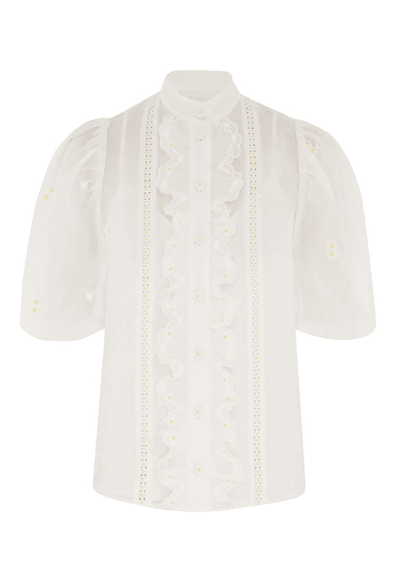 ZIM ACACIAEMBROIDEREDBLOUSE IVORY front